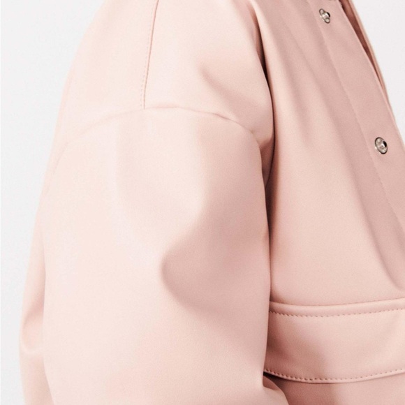 Zara Faux Leather Bomber - Picture 5 of 8